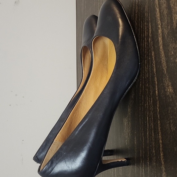 Corso Como Linnden Black Leather Pumps Size 8.5 Heel - Picture 2 of 10